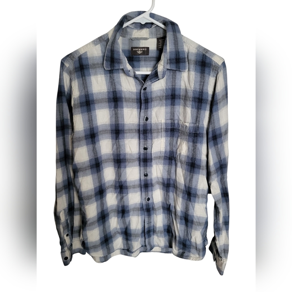 Dockers Ladies Blue Plaid Shirt